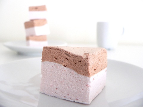 Strawberry Chocolate Double Layer Marshmallows